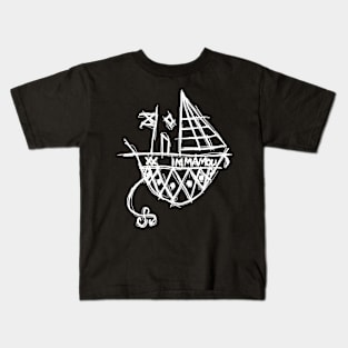 Dark and Gritty Agwe Voodoo Veve Kids T-Shirt